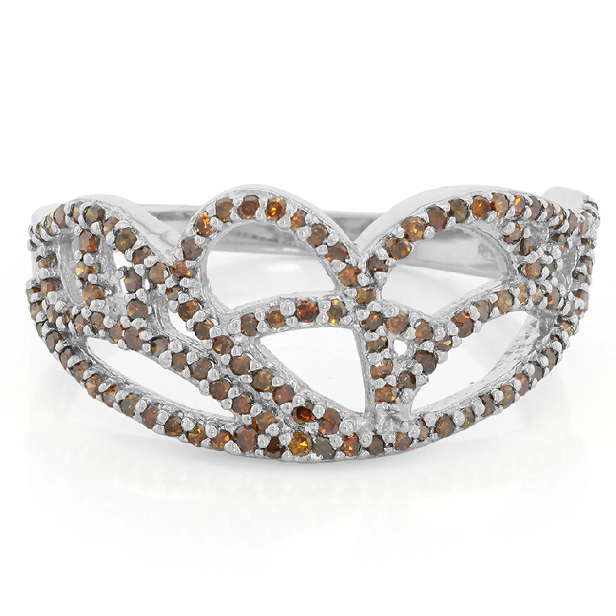 Fancy-Diamant-Silberring