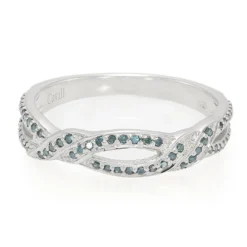 Fancy-Diamant-Silberring