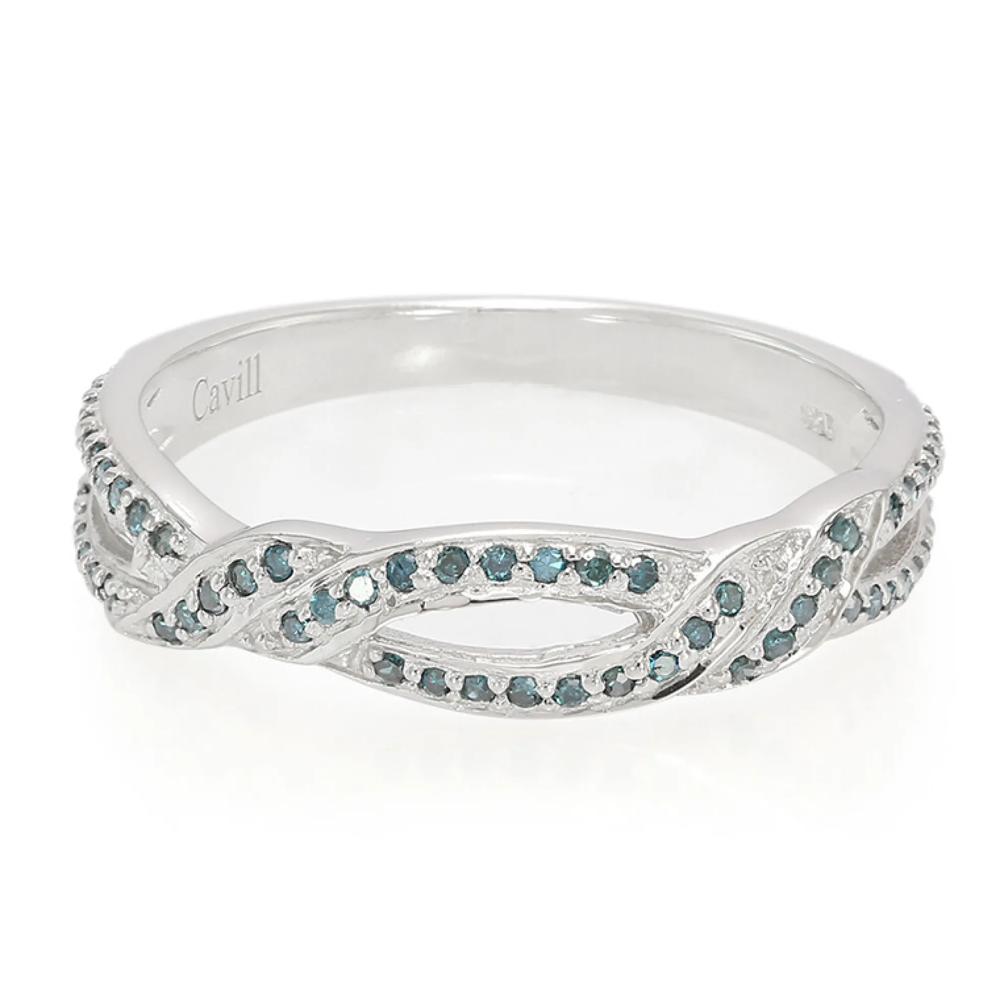 Fancy-Diamant-Silberring