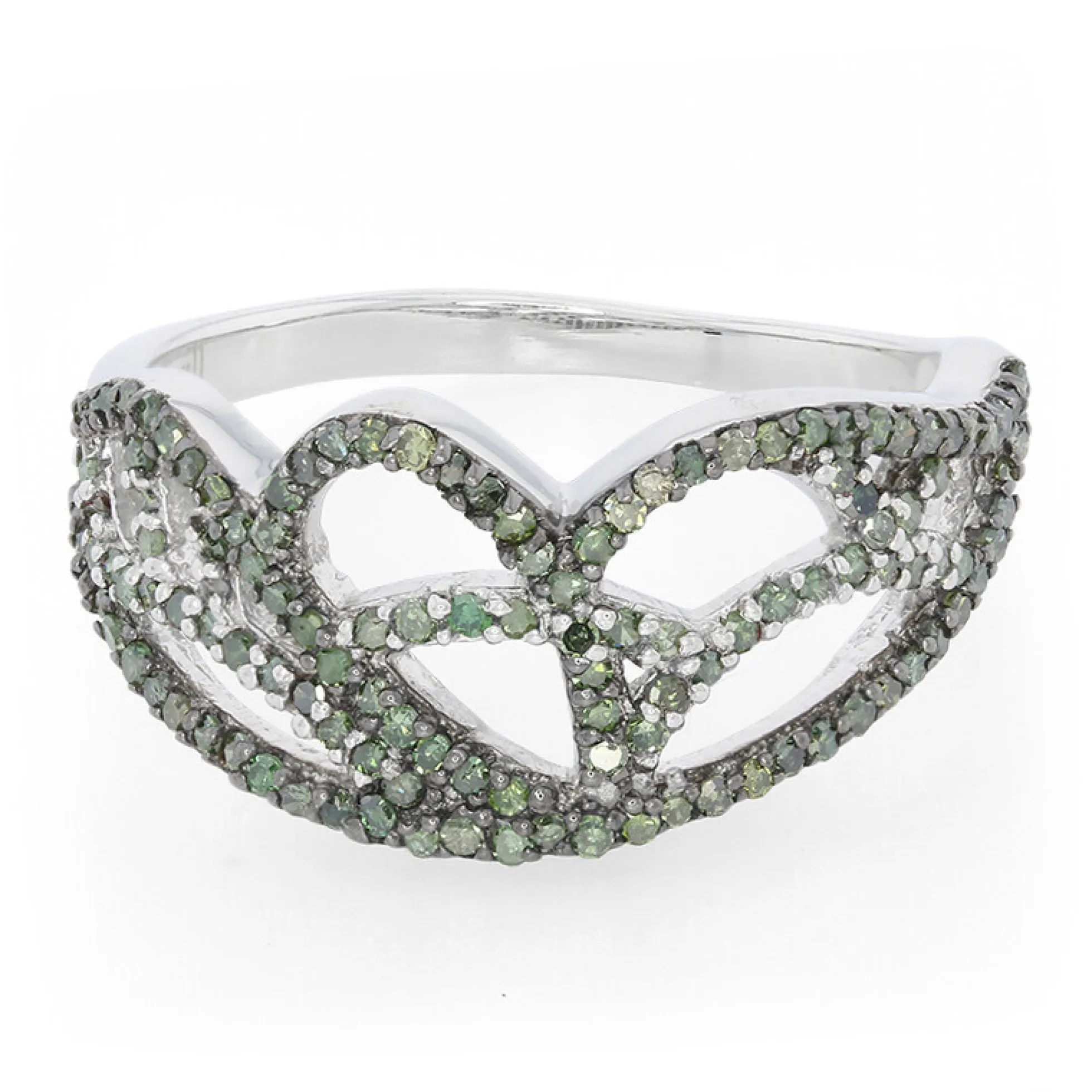 Fancy-Diamant-Silberring