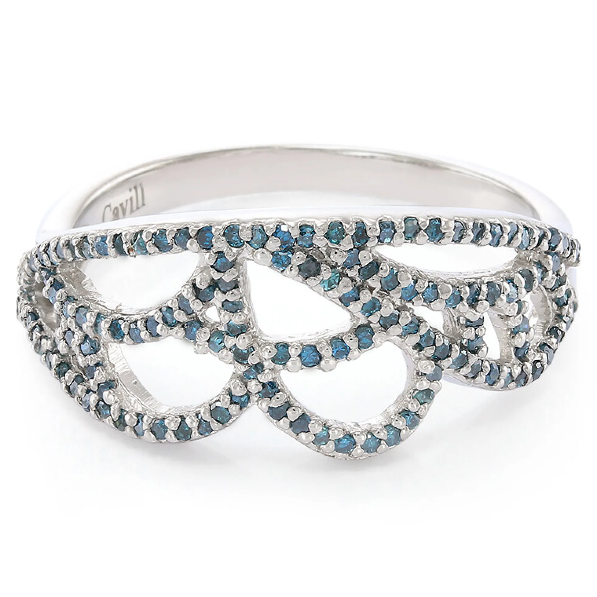 Fancy-Diamant-Silberring