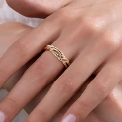 Fancy-Diamant-Silberring