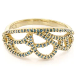 Fancy-Diamant-Silberring