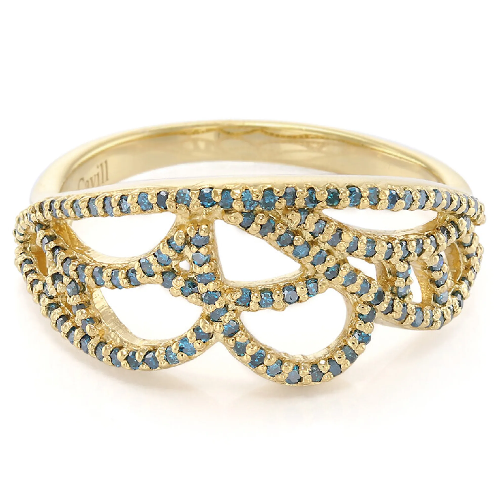 Fancy-Diamant-Silberring