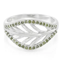 Fancy-Diamant-Silberring