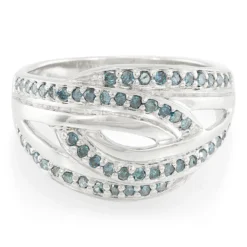 Fancy-Diamant-Silberring