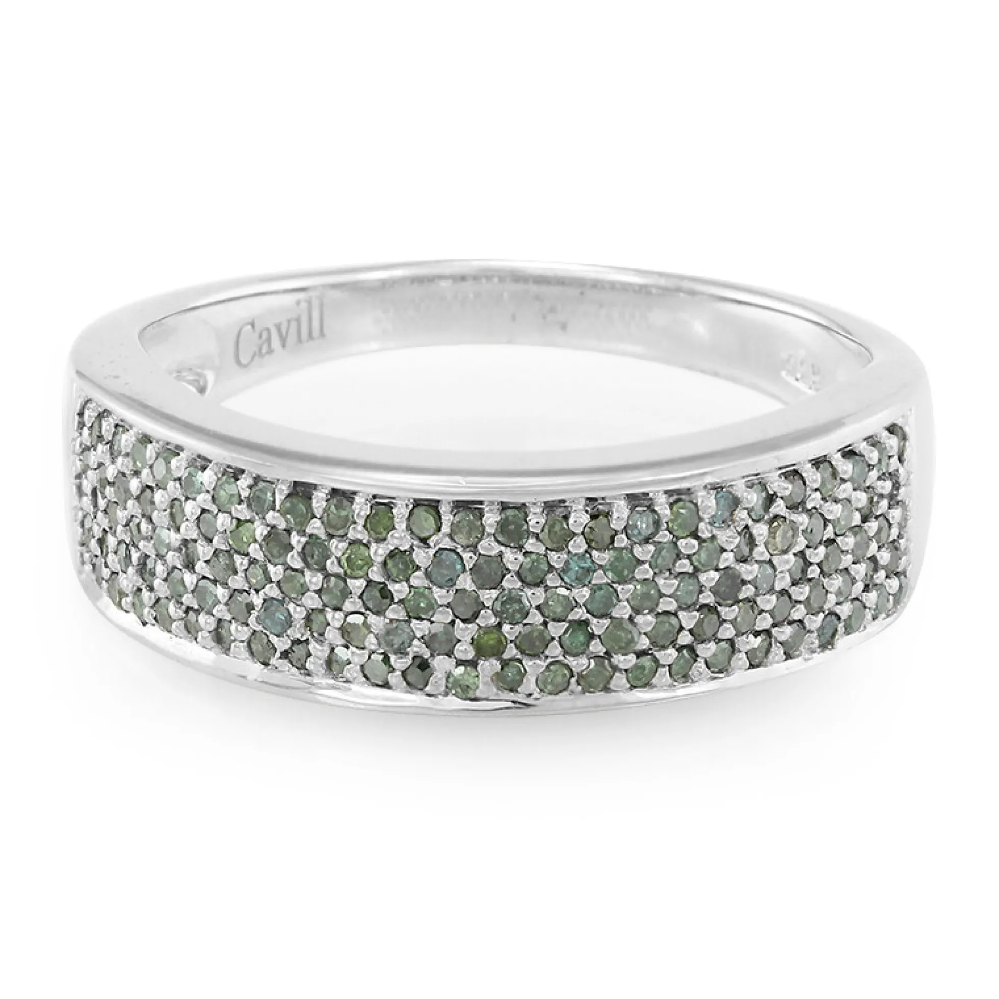 Fancy-Diamant-Silberring