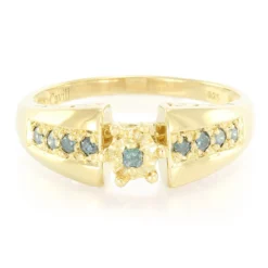 Fancy-Diamant-Silberring