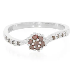 Fancy-Diamant-Silberring