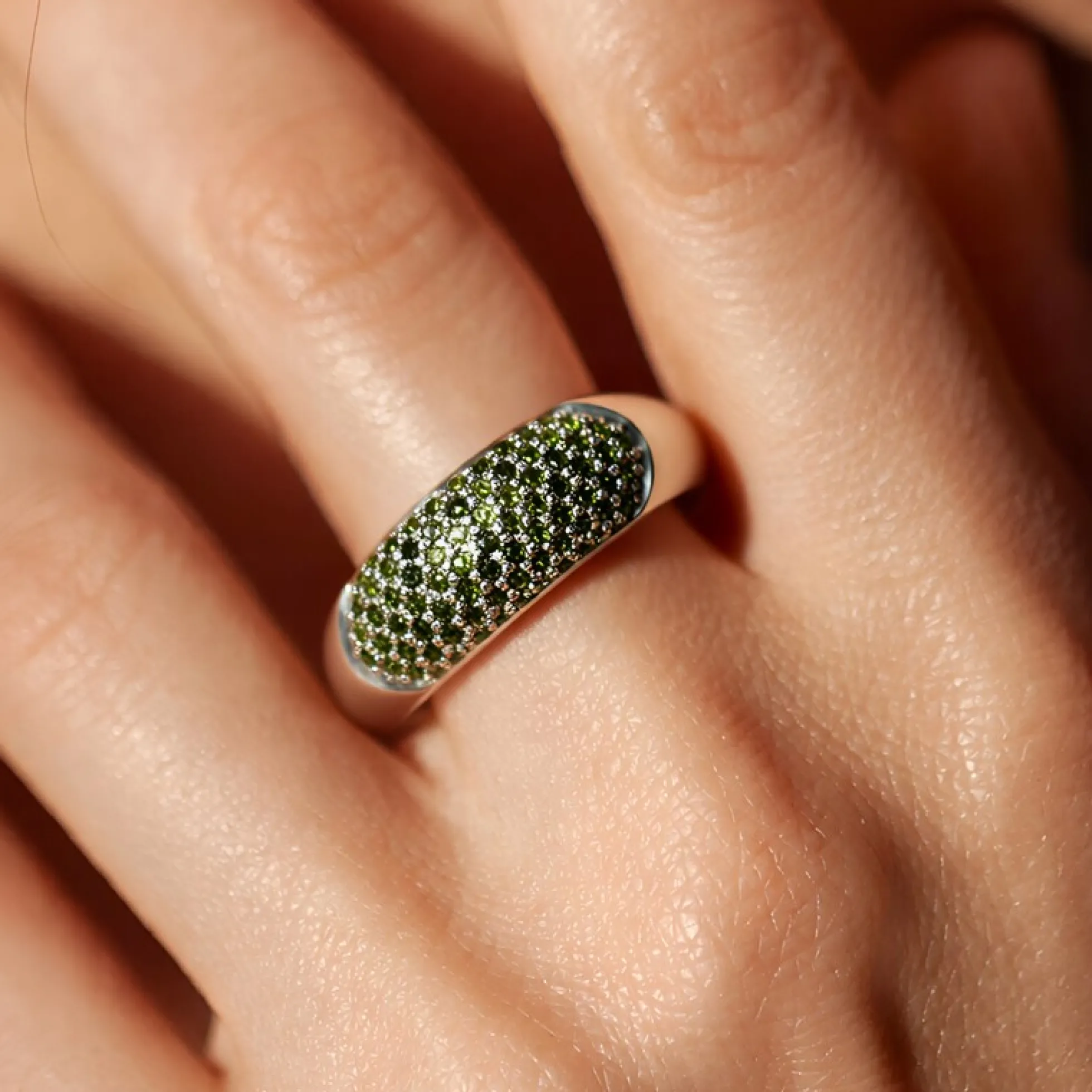Fancy-Diamant-Silberring