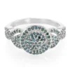 Fancy-Diamant-Silberring