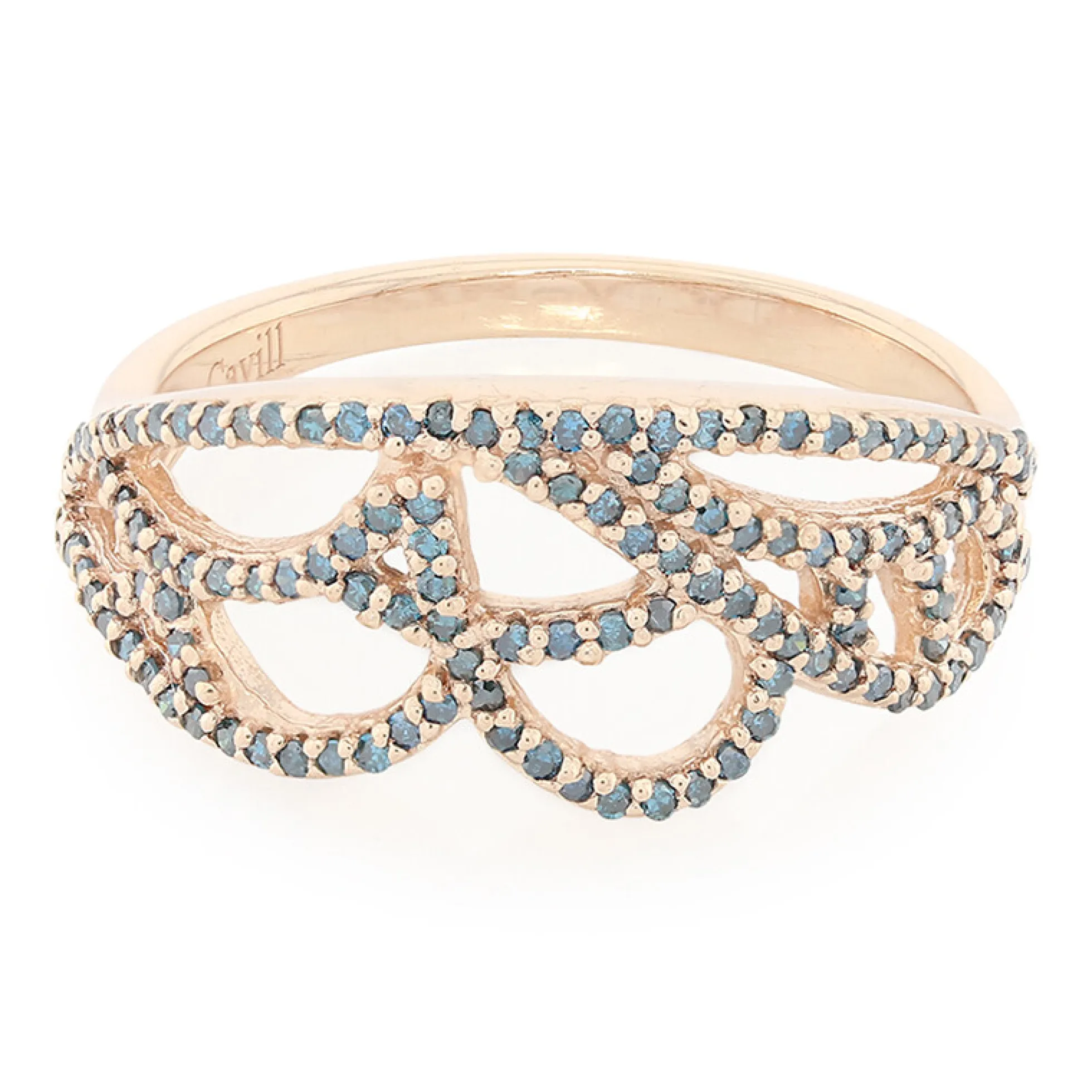 Fancy-Diamant-Silberring