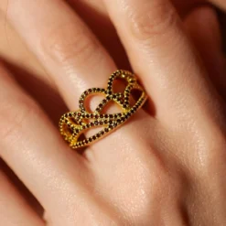 Fancy-Diamant-Silberring