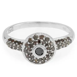 Fancy-Diamant-Silberring