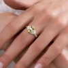 Fancy-Diamant-Silberring