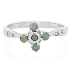 Fancy-Diamant-Silberring
