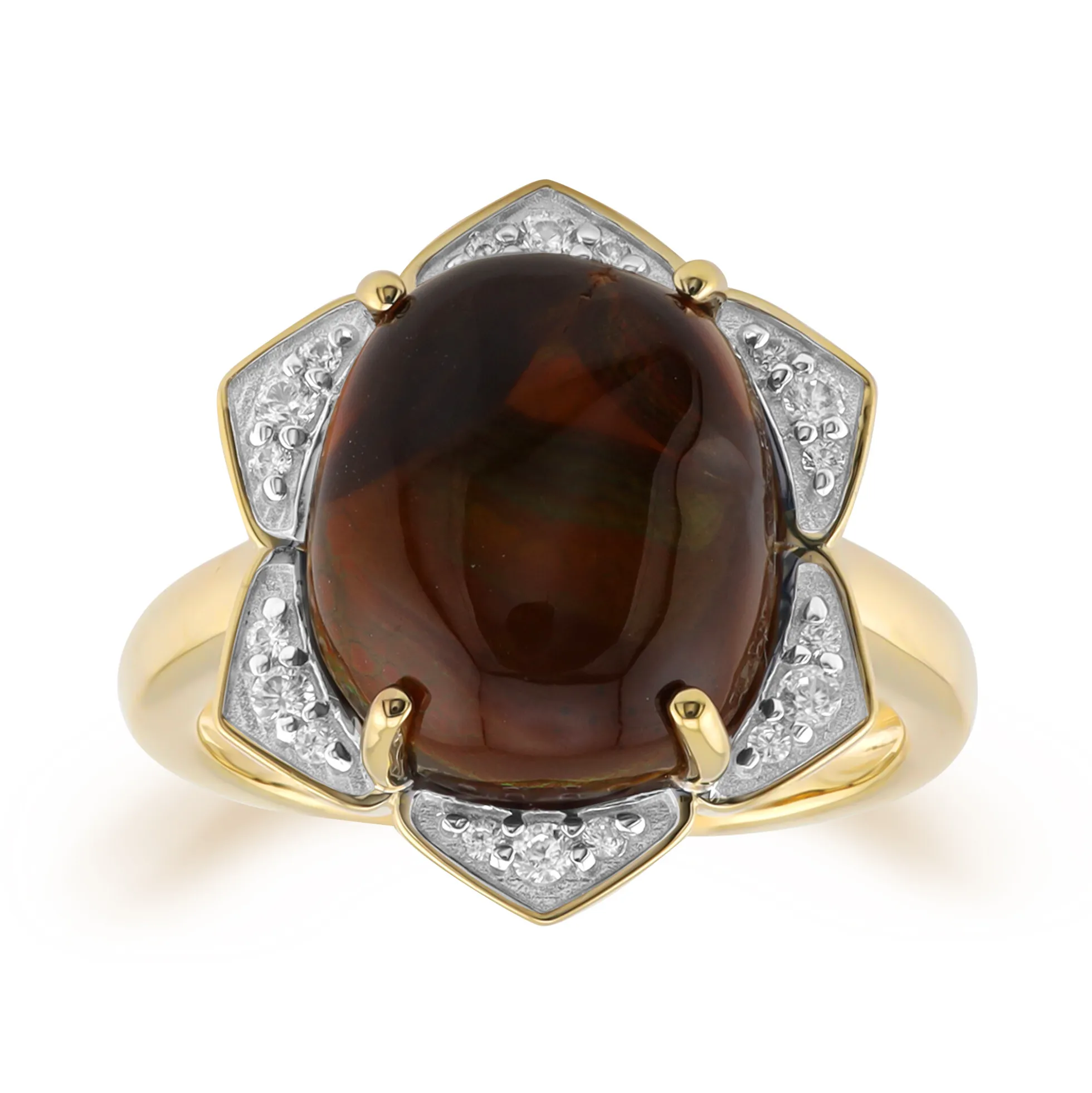 Feuerachat-Goldring
