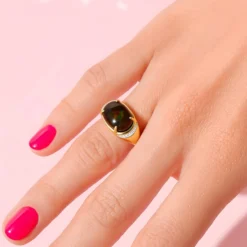 Feuerachat-Goldring