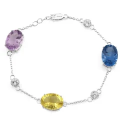 Fluorit-Silberarmband