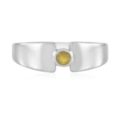 Gelber Ceylon-Saphir-Silberring