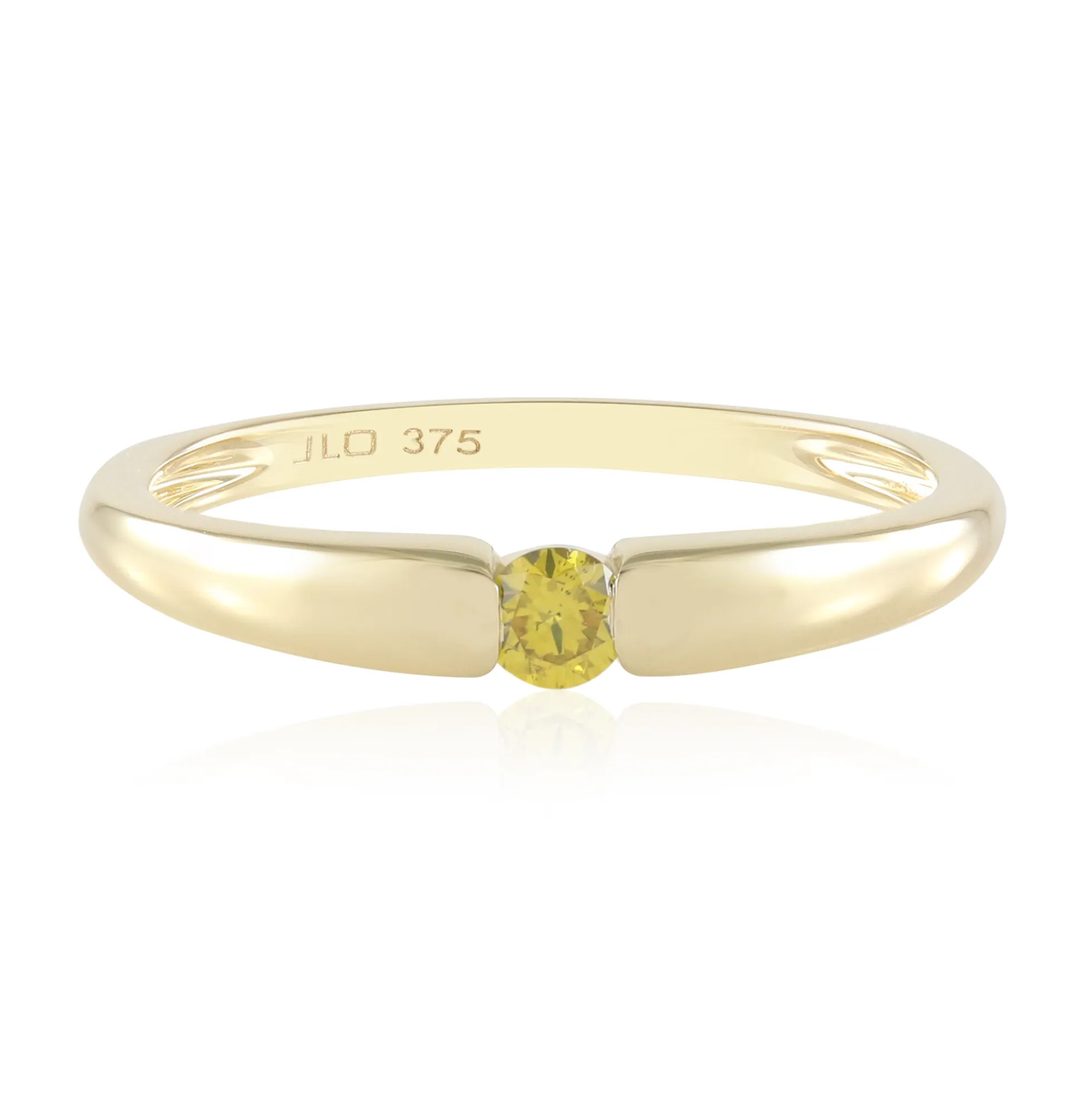 Gelber I2 Brillant-Goldring