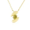 Gelber I2 Brillant-Silbercollier