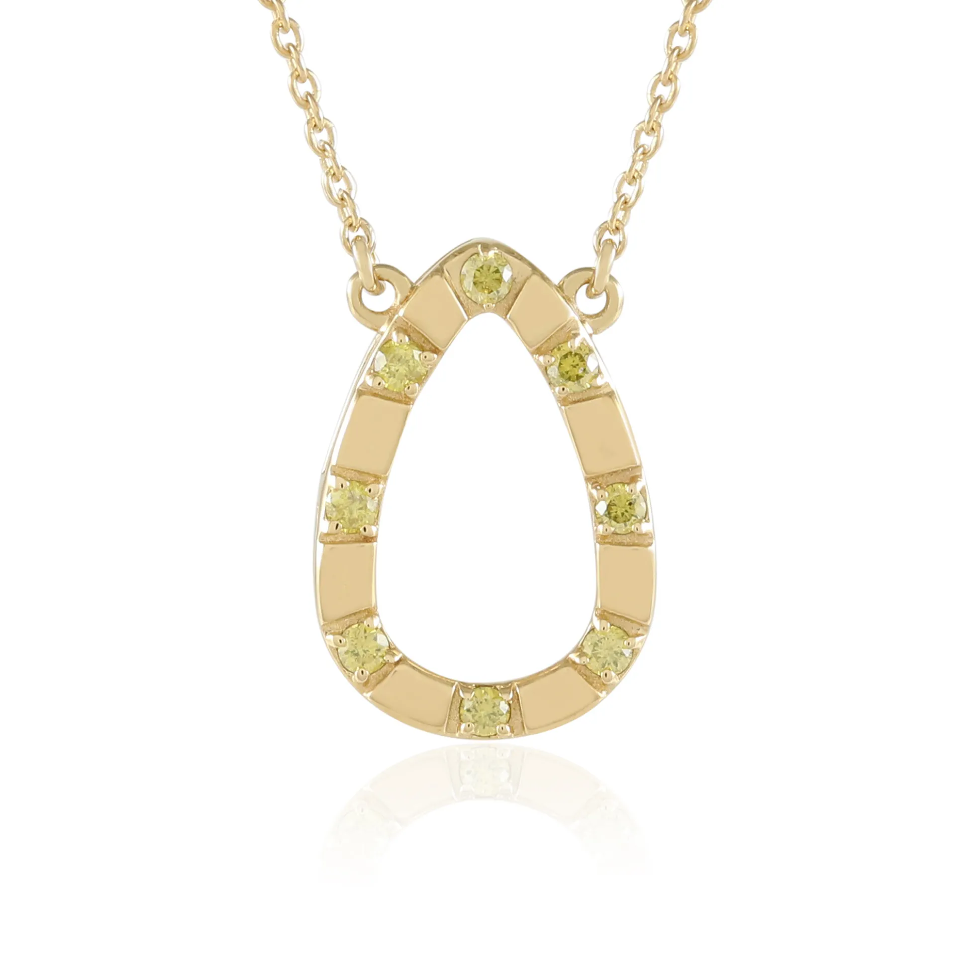 Gelber I2 Diamant-Silbercollier