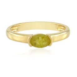 Gelber Madagaskar-Saphir-Silberring
