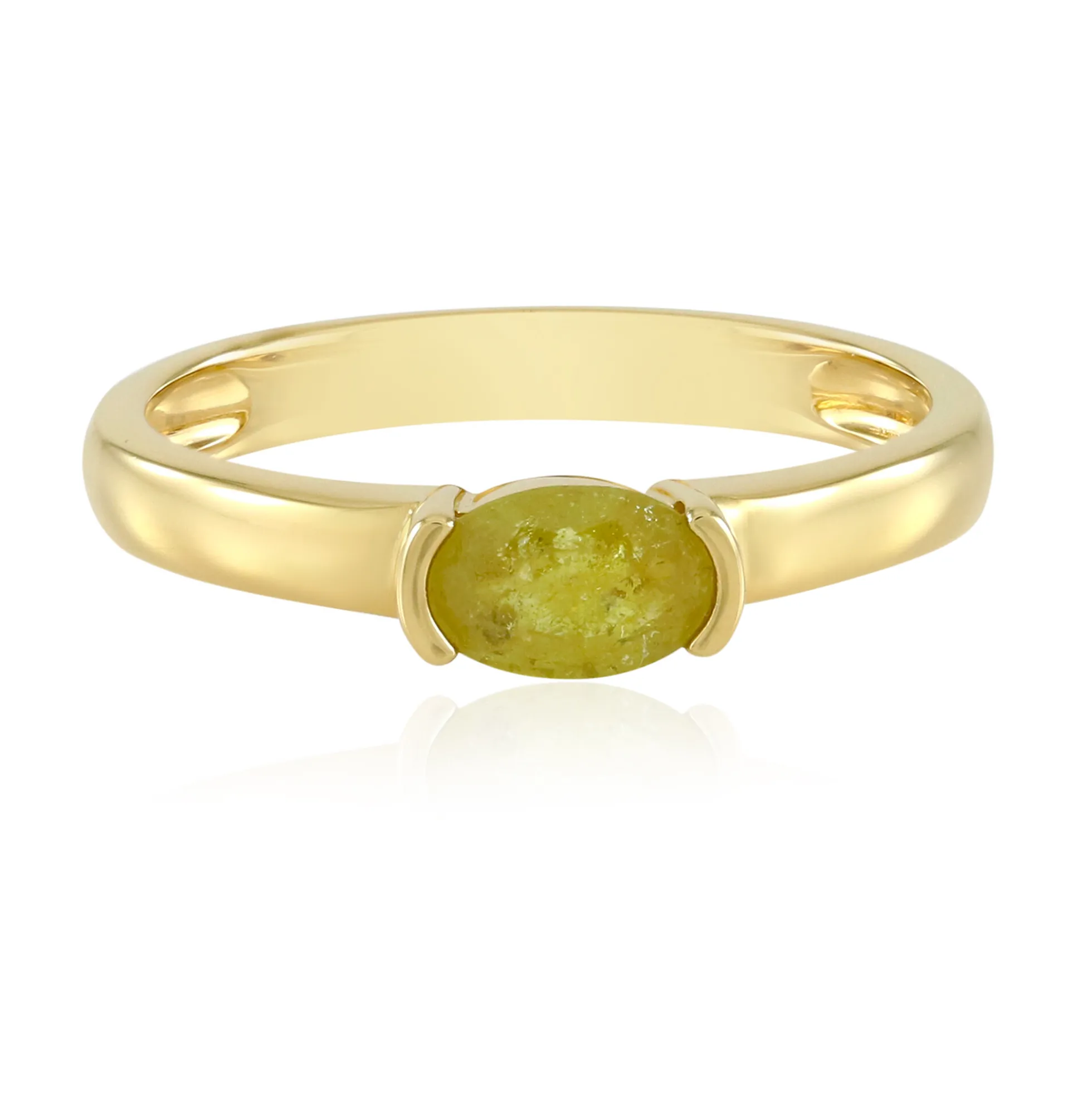 Gelber Madagaskar-Saphir-Silberring