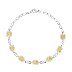 Gelber SI2 Brillant-Goldarmband