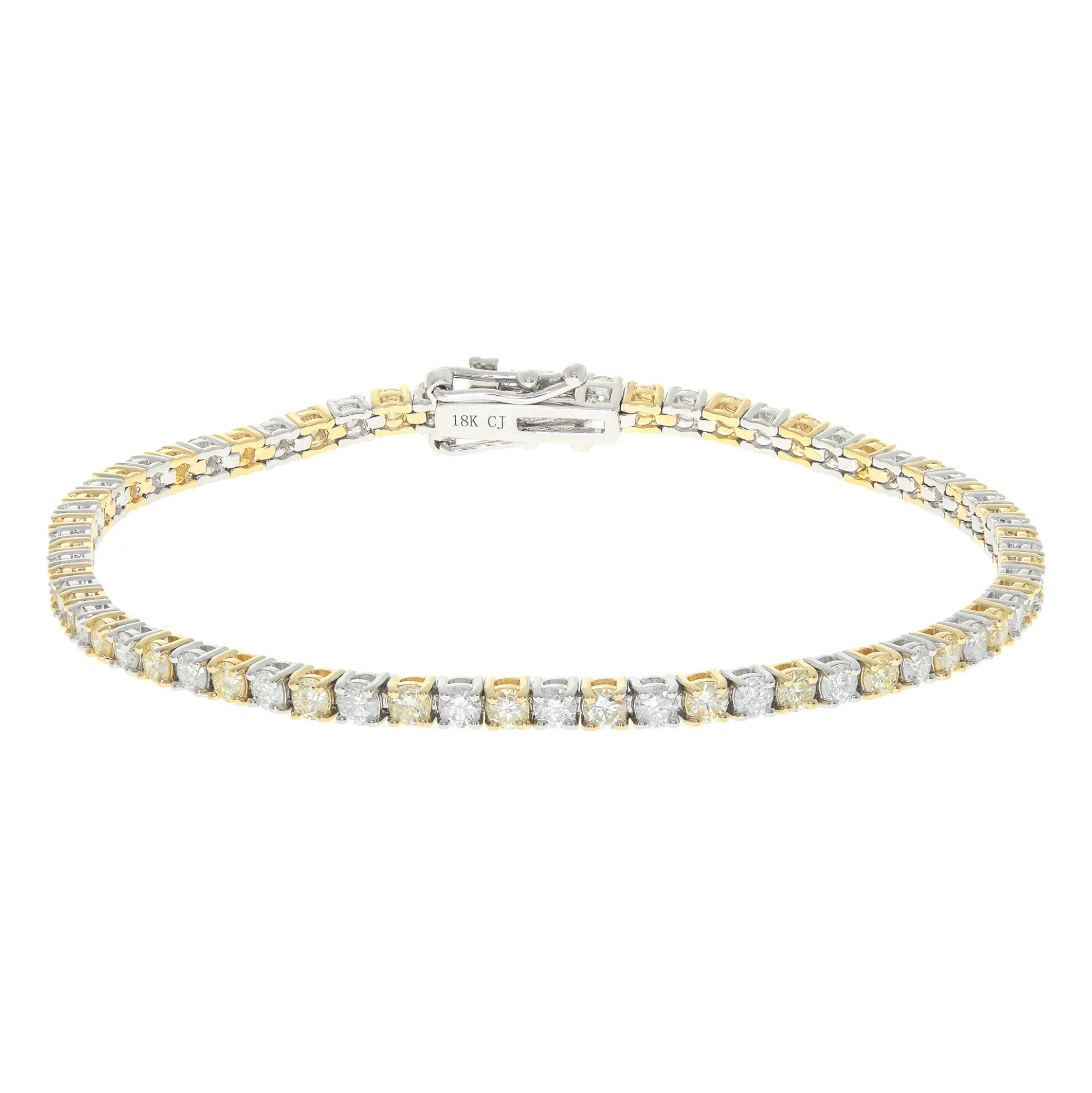 Gelber SI2 Brillant-Goldarmband