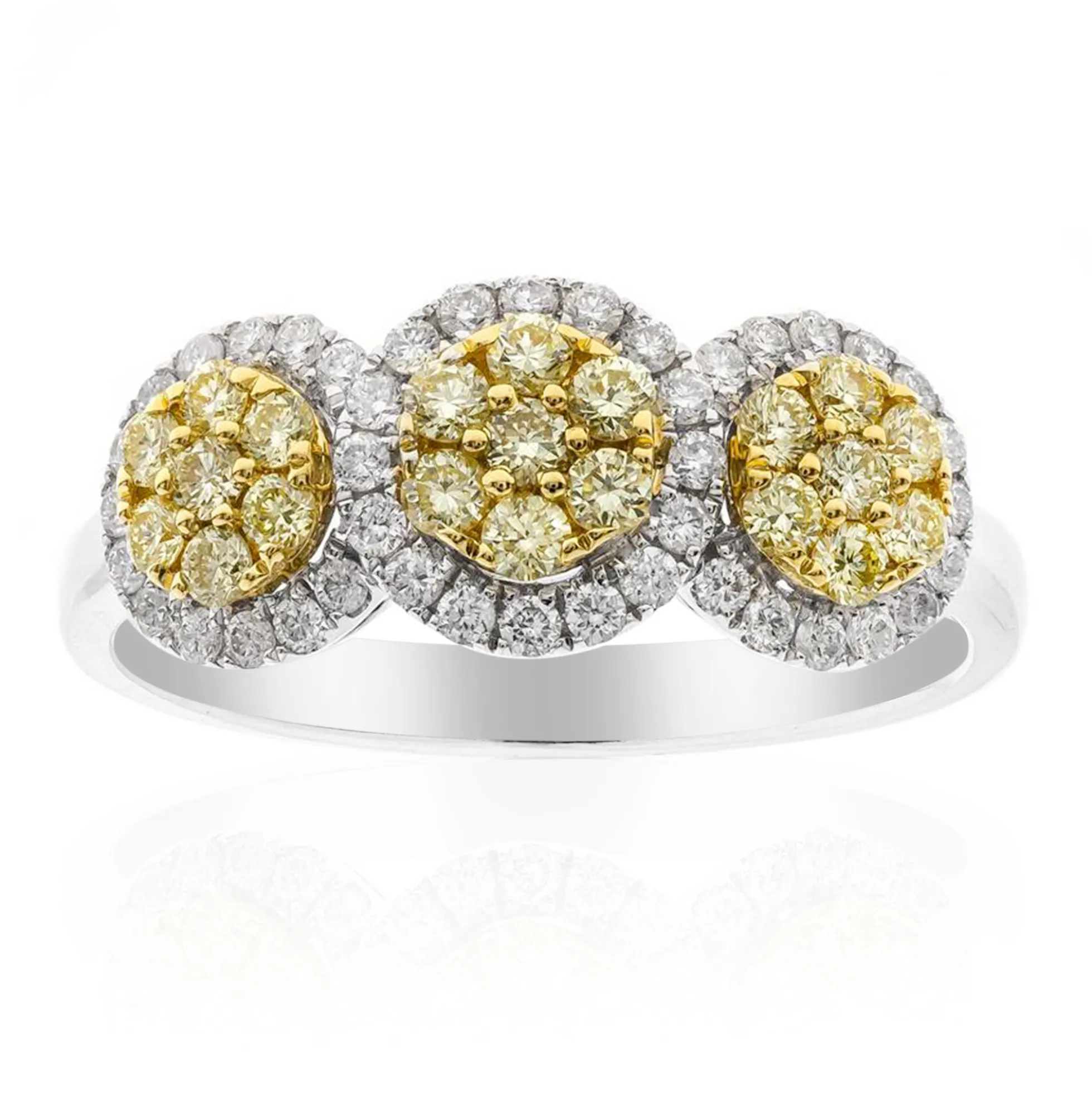 Gelber SI2 Brillant-Goldring