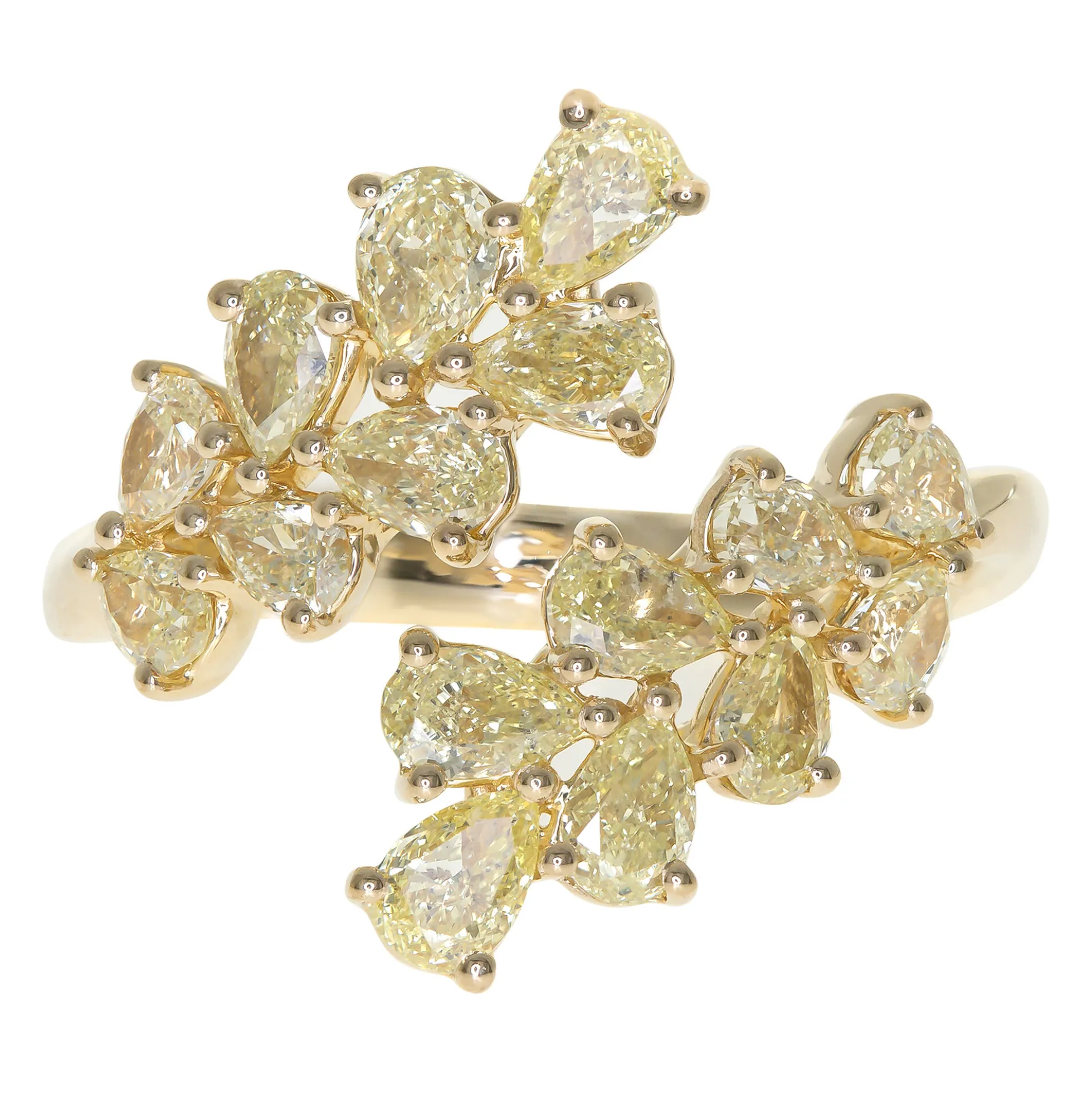Gelber SI2 Brillant-Goldring