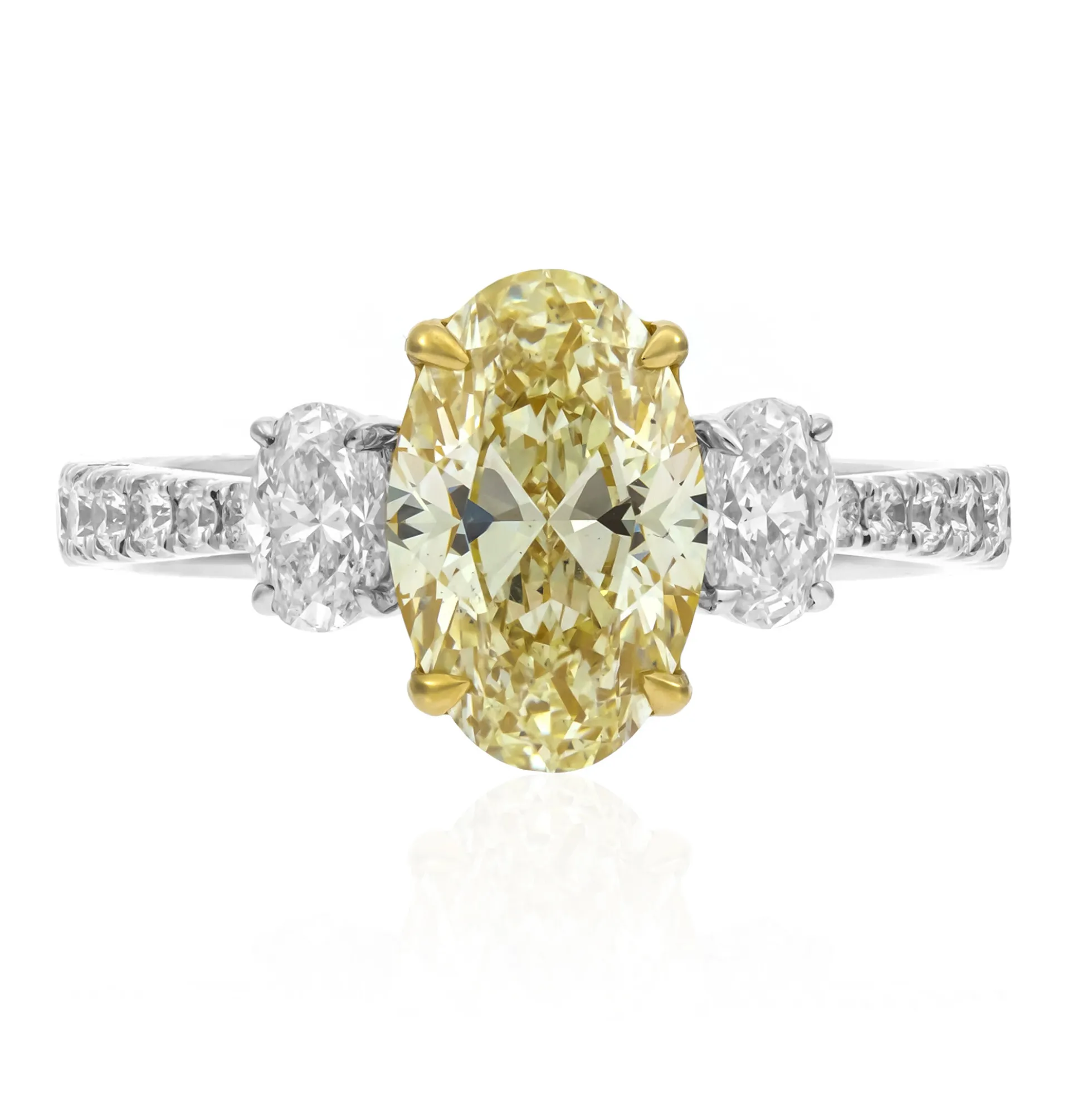 Gelber SI2 Brillant-Goldring