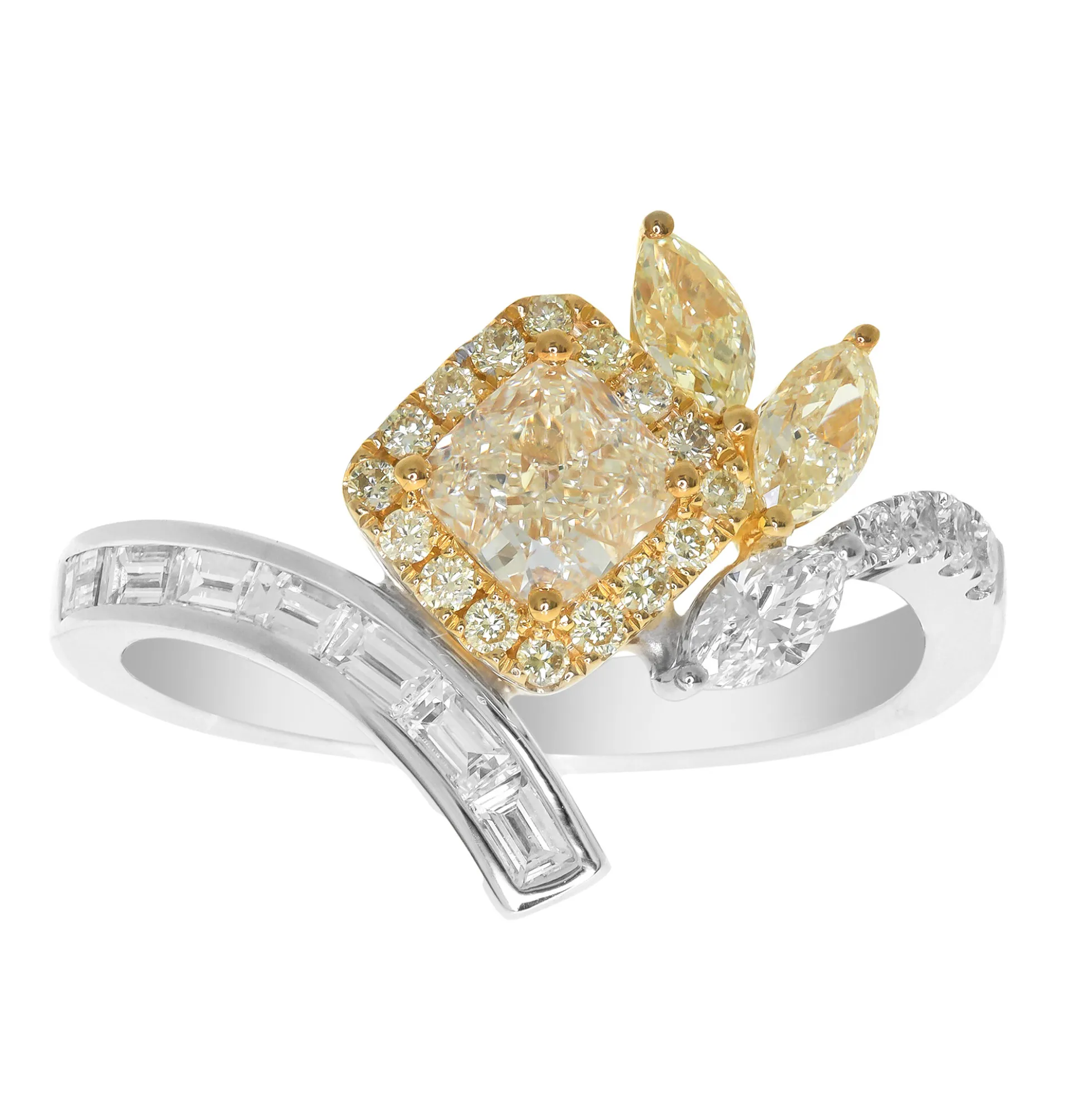 Gelber SI2 Brillant-Goldring