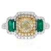 Gelber SI2 Brillant-Goldring
