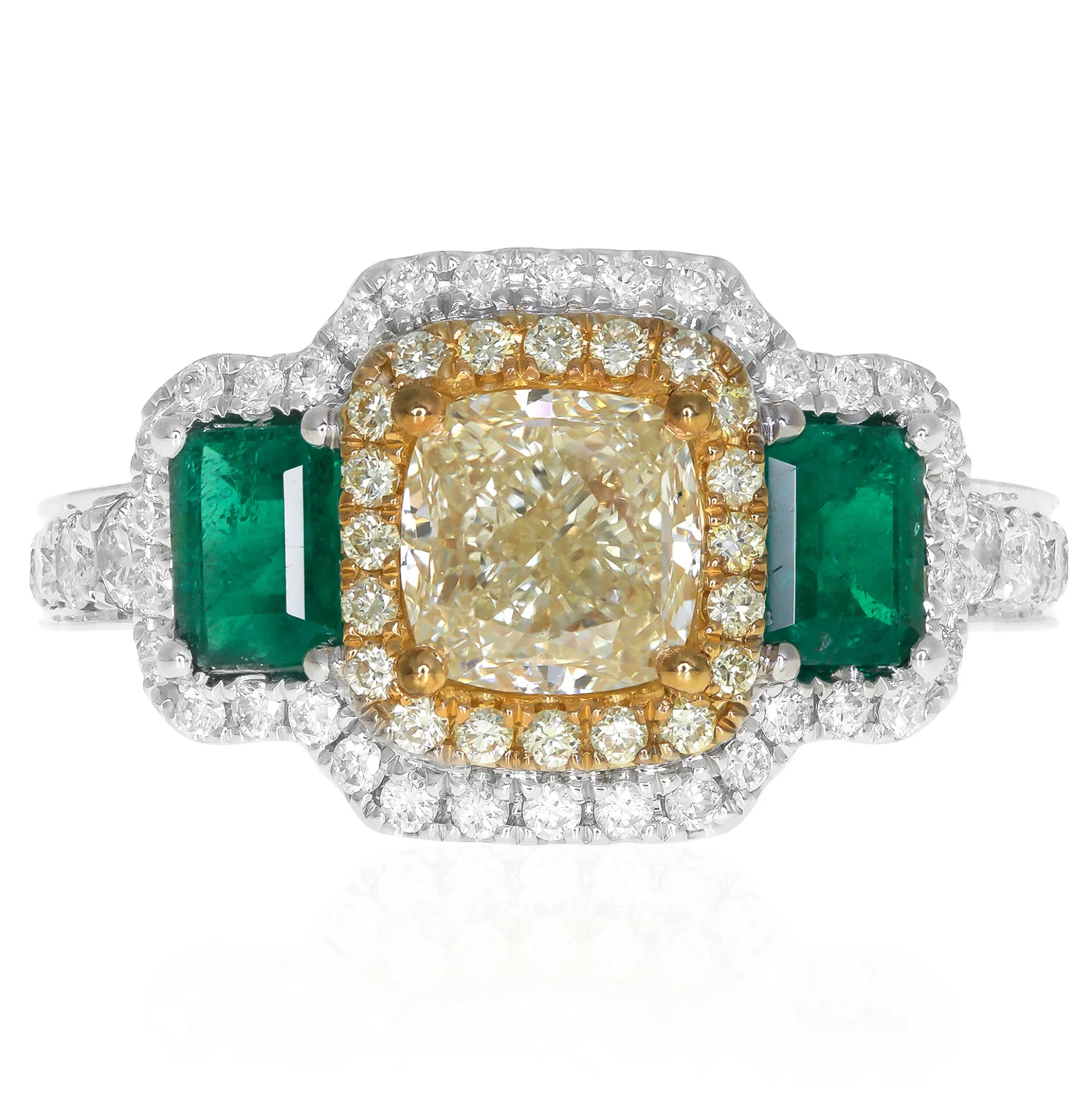 Gelber SI2 Brillant-Goldring