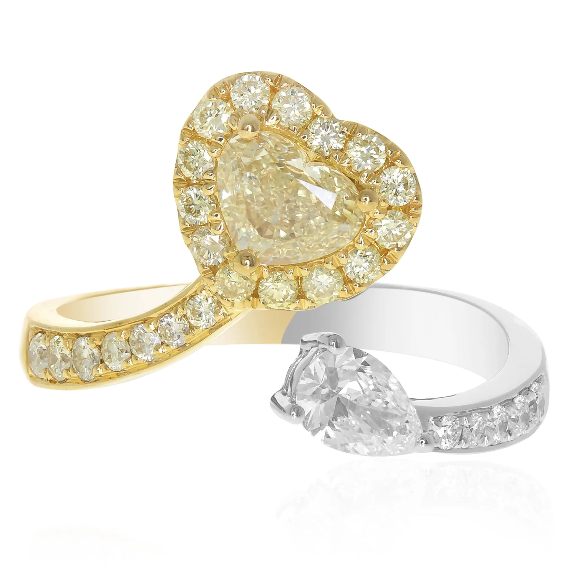 Gelber SI2 Brillant-Goldring