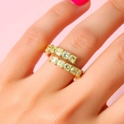 Gelber SI2 Brillant-Goldring