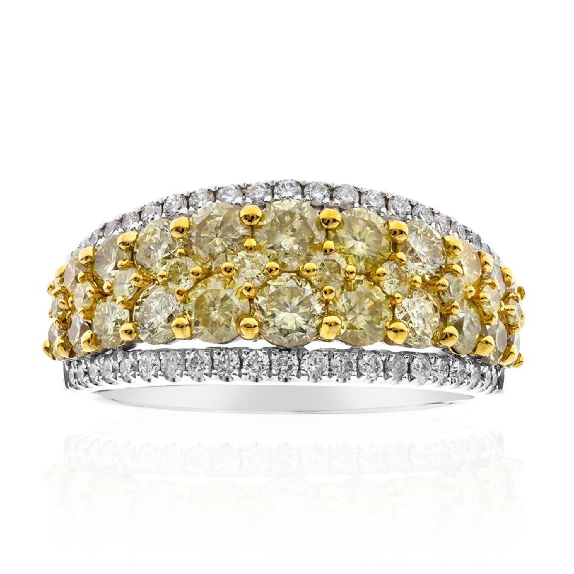 Gelber SI2 Brillant-Goldring