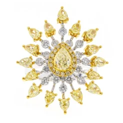 Gelber SI2 Brillant-Goldring