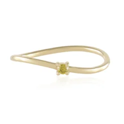 Gelber SI2 Brillant-Goldring