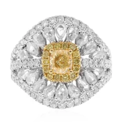 Gelber SI2 Brillant-Goldring