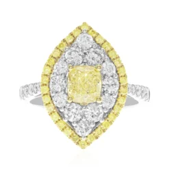Gelber SI2 Brillant-Goldring