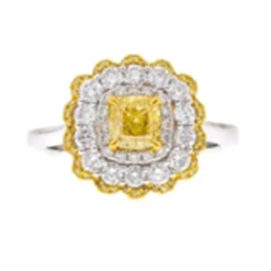 Gelber SI2 Brillant-Goldring