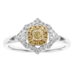 Gelber SI2 Brillant-Goldring