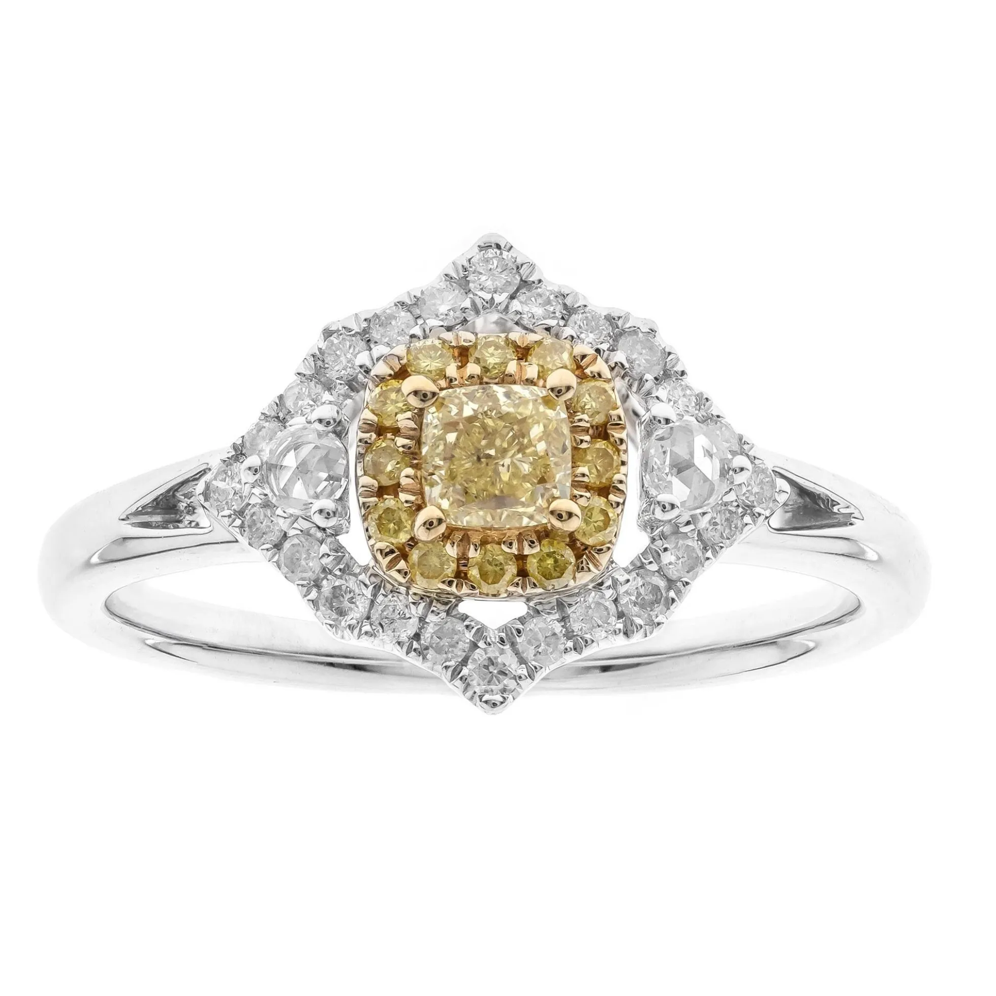 Gelber SI2 Brillant-Goldring