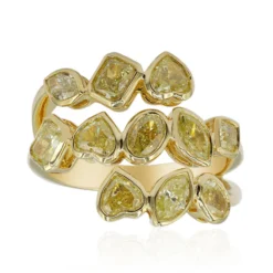 Gelber SI2 Diamant-Goldring