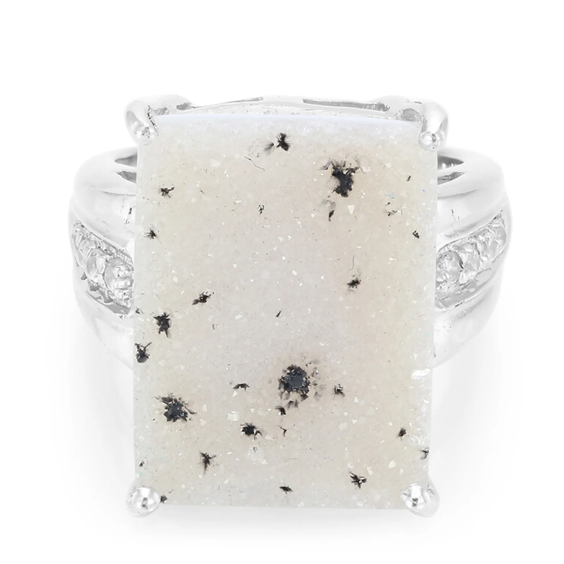 Glitzer-Achat-Silberring