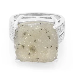 Glitzer-Achat-Silberring